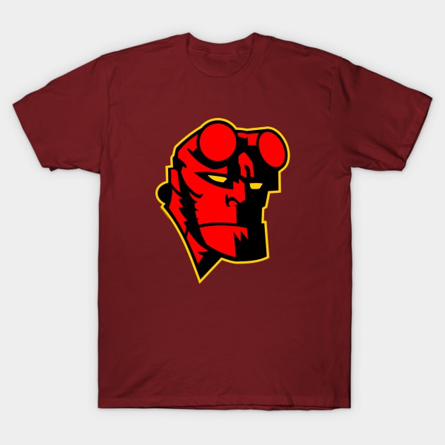 HELLBOY - Head T-Shirt by ROBZILLA